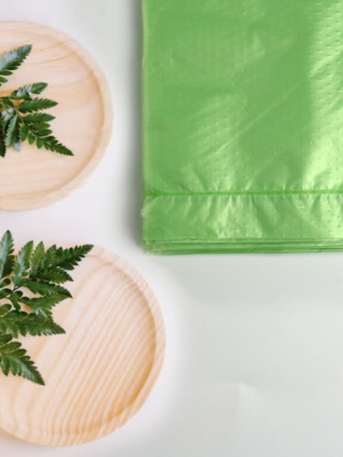 [Cap Orang Kuat] 9" x 11" Plastic Bag [White/Green]